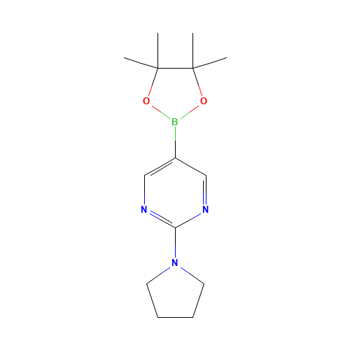 1015242-07-5 2-(Pyrrolidin-1-yl)-5-(4,4,5,5-tetramethyl-1,3,2-dioxaborolan-2-yl)pyrimidine chemical structure