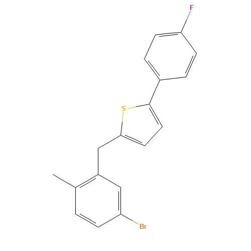 1030825-20-7 2-(5-Bromo-2-methylbenzyl)-5-(4-fluorophenyl)thiophene chemical structure