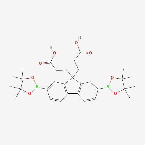 1067250-06-9 2,7-bis(4,4,5,5-tetraMethyl-1,3,2-dioxaborolan-2-yl)-9,9-bis(3'-propanoic)fluorene chemical structure