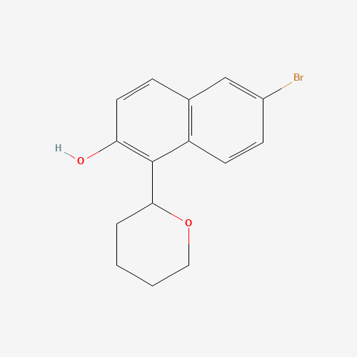 1133116-41-2 6-Bromo-1-(tetrahydropyran-2-yl)naphthalen-2-ol chemical structure