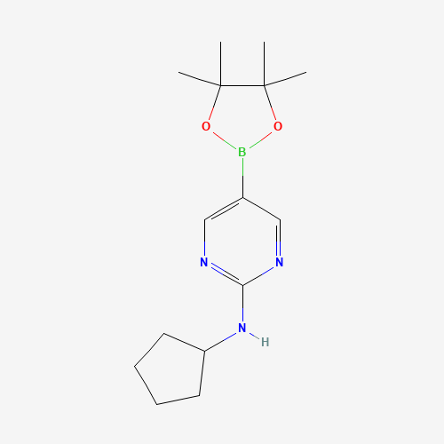 1202805-22-8 N-Cyclopentyl-5-(4,4,5,5-tetramethyl-1,3,2-dioxaborolan-2-yl)pyrimidin-2-amine chemical structure