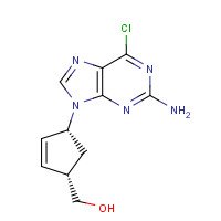 136522-33-3 ((1S,4R)-4-(2-Amino-6-chloro-9H-purin-9-yl)cyclopent-2-en-1-yl)methanol chemical structure
