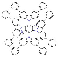 1416881-55-4 2,3,5,6-tetrakis(3,6-diphenylcarbazol-9-yl)-1,4-dicyanobenzene chemical structure