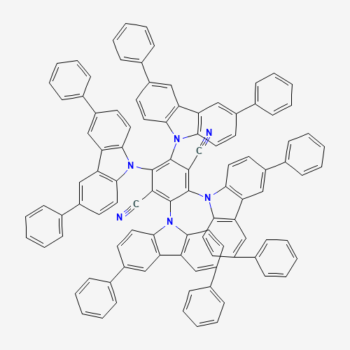 1416881-55-4 2,3,5,6-tetrakis(3,6-diphenylcarbazol-9-yl)-1,4-dicyanobenzene chemical structure