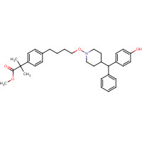 154477-55-1 Methyl 2-(4-(4-((4-((4-hydroxyphenyl)(phenyl)methyl)piperidin-1-yl)oxy)butyl)phenyl)-2-methylpropanoate chemical structure