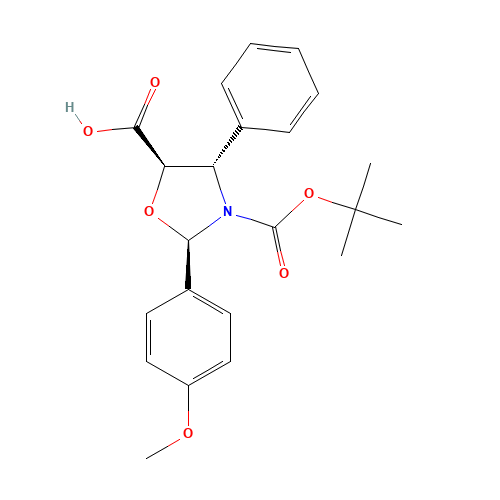 155396-69-3 (2R,4S,5R)-3-(tert-Butoxycarbonyl)-2-(4-methoxyphenyl)-4-phenyloxazolidine-5-carboxylic acid chemical structure