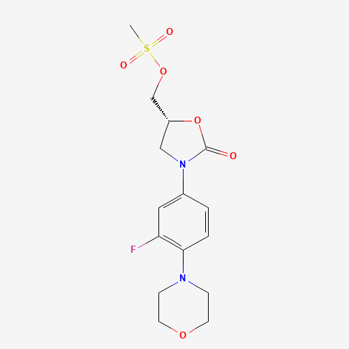 174649-09-3 (R)-(3-(3-Fluoro-4-morpholinophenyl)-2-oxooxazolidin-5-yl)methyl methanesulfonate chemical structure