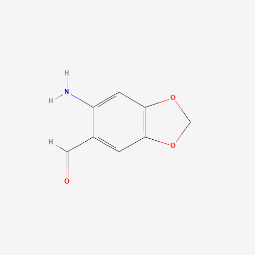 23126-68-3 6-amino-1,3-benzodioxole-5-carbaldehyde chemical structure