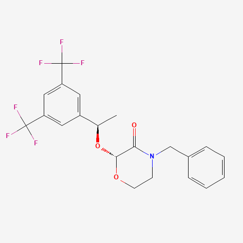 287930-75-0 (R)-4-benzyl-2-((R)-1-(3,5-bis(trifluoromethyl)phenyl)ethoxy)morpholin-3-one chemical structure