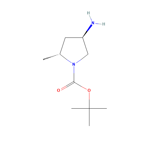 348165-63-9 tert-butyl (2R,4R)-4-amino-2-methylpyrrolidine-1-carboxylate chemical structure
