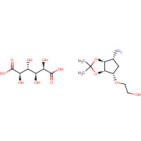 376608-65-0 2-((3aR,4S,6R,6aS)-6-amino-2,2-dimethyltetrahydro-3aH-cyclopenta[d][1,3]dioxol-4-yloxy)ethanol L-tataric acid chemical structure
