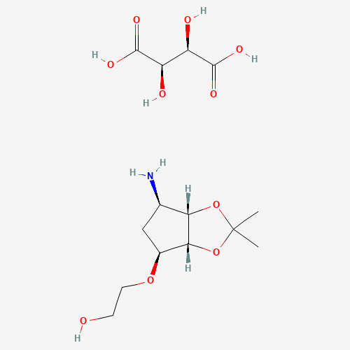 376608-65-0 2-((3aR,4S,6R,6aS)-6-amino-2,2-dimethyltetrahydro-3aH-cyclopenta[d][1,3]dioxol-4-yloxy)ethanol L-tataric acid chemical structure