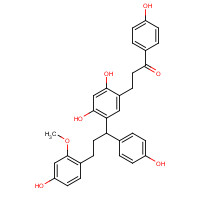 400603-95-4 3-(2,4-Dihydroxy-5-(3-(4-hydroxy-2-methoxyphenyl)-1-(4-hydroxyphenyl)propyl)phenyl)-1-(4-hydroxyphenyl)propan-1-one chemical structure