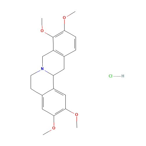 6024-85-7 2,3,9,10-tetramethoxy-6,8,13,13a-tetrahydro-5H-isoquinolino[2,1-b]isoquinoline hydrochloride chemical structure