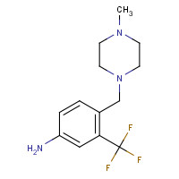 694499-26-8 4-((4-Methylpiperazin-1-yl)methyl)-3-(trifluoromethyl)aniline; 4-(4-Methylpiperazinomethyl)-3-(trifluoromethyl)aniline chemical structure