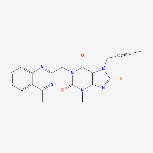 853029-57-9 8-Bromo-7-(but-2-yn-1-yl)-3-methyl-1-((4-methylquinazolin-2-yl)methyl)-1H-purine-2,6(3H,7H)-dione chemical structure