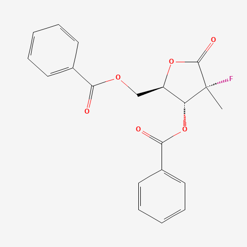 874638-80-9 ((2R,3R,4R)-3-(benzoyloxy)-4-fluoro-4-methyl-5-oxotetrahydrofuran-2-yl)methyl benzoate chemical structure