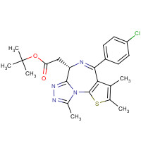1268524-70-4 (S)-tert-butyl 2-(4-(4-chlorophenyl)-2,3,9-triMethyl-6H-thieno[3,2-f][1,2,4]triazolo[4,3-a][1,4]diazepin-6-yl)acetate chemical structure