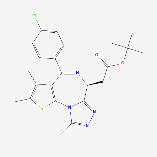 1268524-70-4 (S)-tert-butyl 2-(4-(4-chlorophenyl)-2,3,9-triMethyl-6H-thieno[3,2-f][1,2,4]triazolo[4,3-a][1,4]diazepin-6-yl)acetate chemical structure