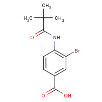 139058-18-7 3-bromo-4-(2,2-dimethylpropanoylamino)benzoic acid chemical structure