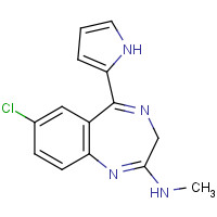 139339-45-0 7-chloro-N-methyl-5-(1H-pyrrol-2-yl)-3H-1,4-benzodiazepin-2-amine chemical structure