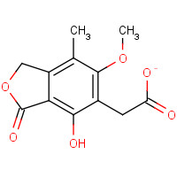24953-96-6 (4-hydroxy-6-methoxy-7-methyl-3-oxo-1,3-dihydroisobenzofuran-5-yl)acetate chemical structure