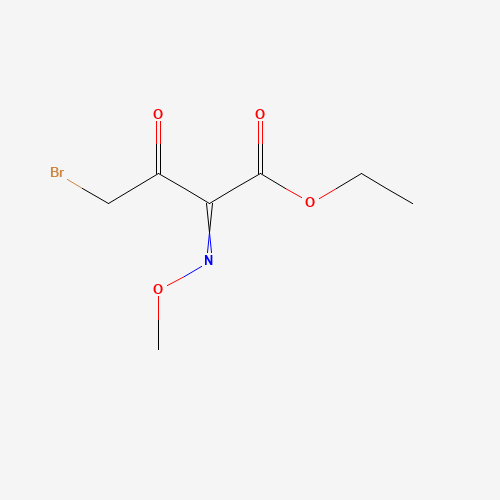60845-87-6 ethyl 4-bromo-2-methoxyimino-3-oxobutanoate chemical structure