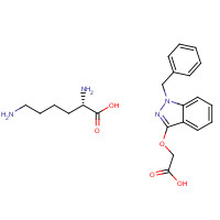 81919-14-4 2-(1-benzylindazol-3-yl)oxyacetic acid;(2S)-2,6-diaminohexanoic acid chemical structure