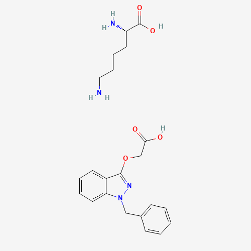 81919-14-4 2-(1-benzylindazol-3-yl)oxyacetic acid;(2S)-2,6-diaminohexanoic acid chemical structure