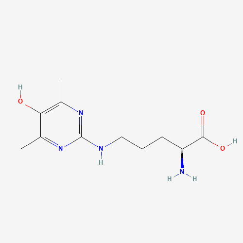 195143-52-3 (2S)-2-amino-5-[(5-hydroxy-4,6-dimethylpyrimidin-2-yl)amino]pentanoic acid chemical structure