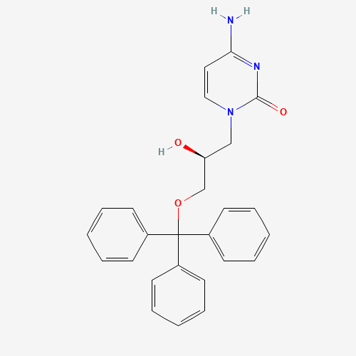 132336-30-2 4-amino-1-[(2S)-2-hydroxy-3-trityloxypropyl]pyrimidin-2-one chemical structure