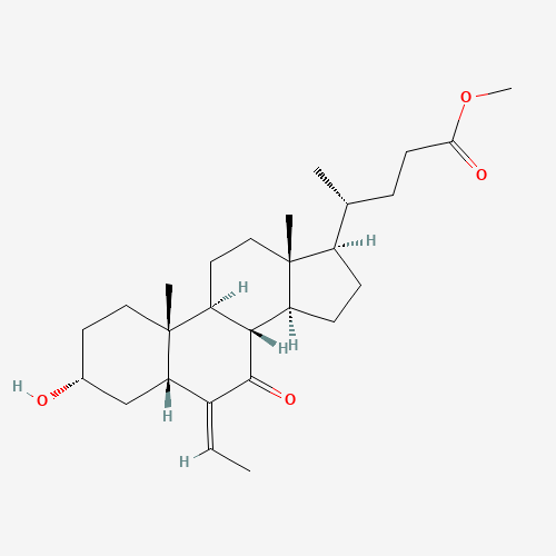 863239-59-2 (EZ)-3-hydroxy-6-ethylidene-7-keto-5-cholan-24-oic acid methyl ester chemical structure