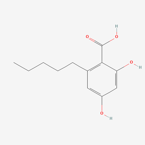 491-72-5 2,4-dihydroxy-6-pentylbenzoic acid chemical structure
