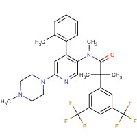290297-26-6 2-[3,5-bis(trifluoromethyl)phenyl]-N,2-dimethyl-N-[4-(2-methylphenyl)-6-(4-methylpiperazin-1-yl)pyridin-3-yl]propanamide chemical structure