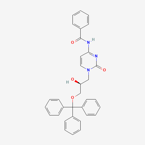132336-34-6 N-[1,2-dihydro-1-[(2S)-2-hydroxy-3-(triphenylmethoxy)propyl]-2-oxo-4-pyrimidinyl] chemical structure