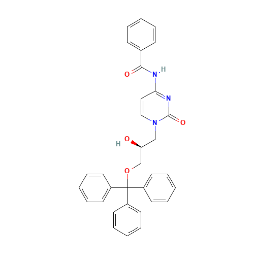 132336-34-6 N-[1,2-dihydro-1-[(2S)-2-hydroxy-3-(triphenylmethoxy)propyl]-2-oxo-4-pyrimidinyl] chemical structure