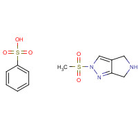1280210-80-1 benzenesulfonic acid;2-methylsulfonyl-5,6-dihydro-4H-pyrrolo[3,4-c]pyrazole chemical structure