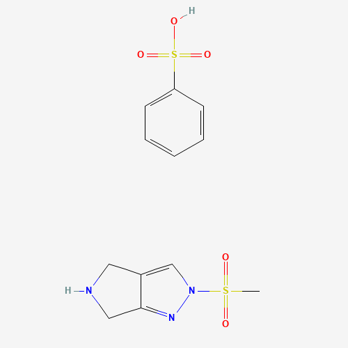 1280210-80-1 benzenesulfonic acid;2-methylsulfonyl-5,6-dihydro-4H-pyrrolo[3,4-c]pyrazole chemical structure