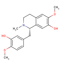 485-19-8 (1S)-1-[(3-hydroxy-4-methoxyphenyl)methyl]-6-methoxy-2-methyl-3,4-dihydro-1H-isoquinolin-7-ol chemical structure