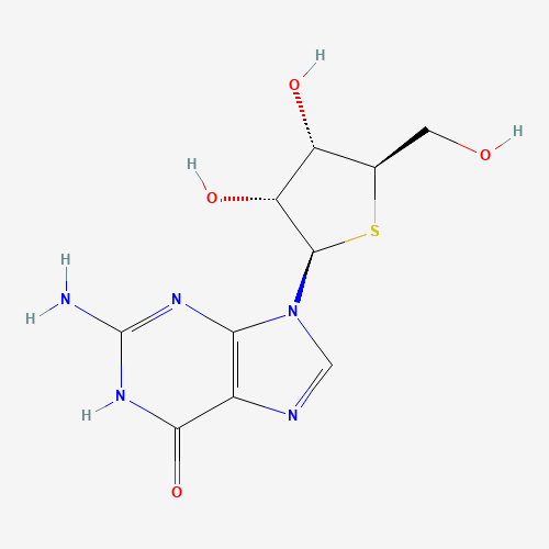 74249-68-6 2-amino-9-[(2R,3R,4S,5R)-3,4-dihydroxy-5-(hydroxymethyl)thiolan-2-yl]-3H-purin-6-one chemical structure