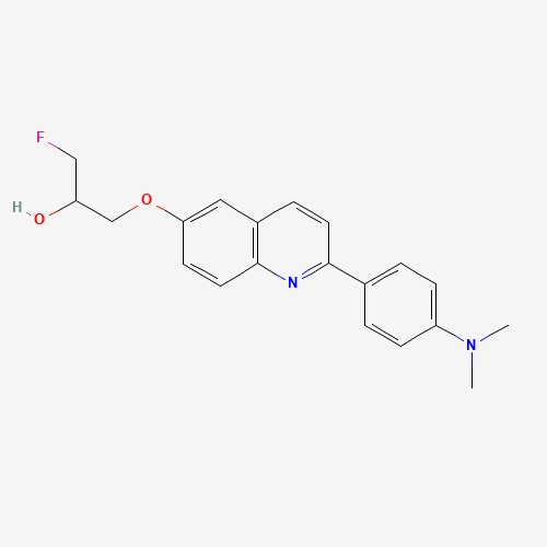 1374107-46-6 1-((2-(4-(dimethylamino)phenyl)quinolin-6-yl)oxy)-3-fluoropropan-2-ol chemical structure