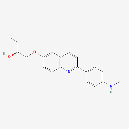 1707146-94-8 (S)-1-fluoro-3-((2-(4-(methylamino)phenyl)quinolin-6-yl)oxy)propan-2-ol chemical structure