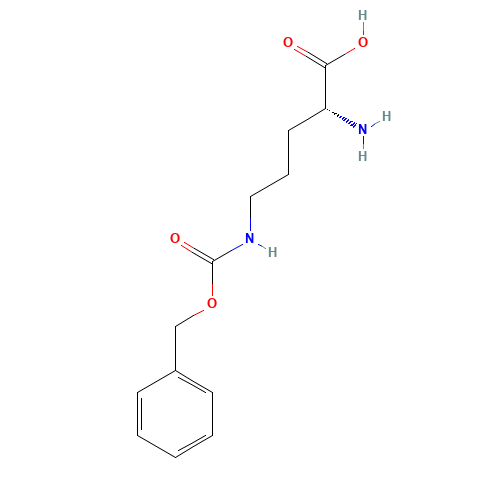 16937-91-0 (2R)-2-amino-5-(phenylmethoxycarbonylamino)pentanoic acid chemical structure