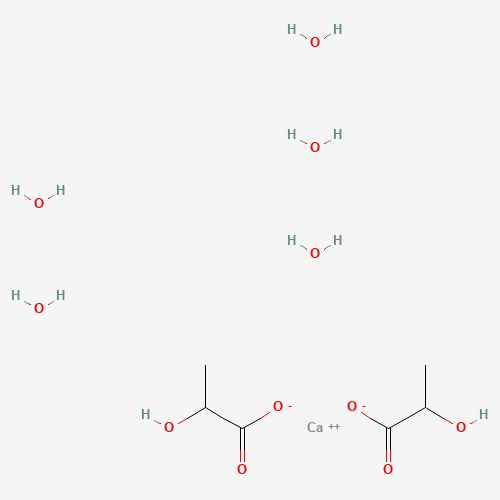 5743-47-5 calcium;2-hydroxypropanoate;pentahydrate chemical structure