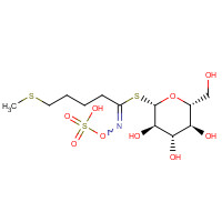 21973-56-8 [(2S,3R,4S,5S,6R)-3,4,5-trihydroxy-6-(hydroxymethyl)oxan-2-yl] 5-methylsulfanyl-N-sulfooxypentanimidothioate chemical structure