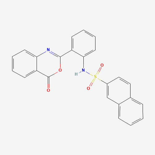 10128-55-9 N-[2-(4-oxo-3,1-benzoxazin-2-yl)phenyl]naphthalene-2-sulfonamide chemical structure