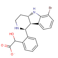 1059630-13-5 1H-Pyrido[4,3-b]indole, 6-bromo-2,3,4,4a,5,9b-hexahydro-, (4aS,9bR)-(S)-mandelate chemical structure