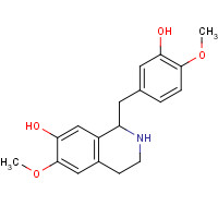 13168-51-9 1-[(3-hydroxy-4-methoxyphenyl)methyl]-6-methoxy-1,2,3,4-tetrahydroisoquinolin-7-ol chemical structure
