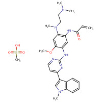 1421373-66-1 N-[2-[2-(dimethylamino)ethyl-methylamino]-4-methoxy-5-[[4-(1-methylindol-3-yl)pyrimidin-2-yl]amino]phenyl]prop-2-enamide;methanesulfonic acid chemical structure