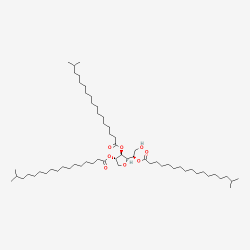 54392-27-7 [(2R)-2-[(2R,3R,4S)-3,4-bis(16-methylheptadecanoyloxy)oxolan-2-yl]-2-hydroxyethyl] 16-methylheptadecanoate chemical structure